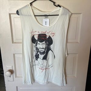 Waylon Jennings Muscle Tank